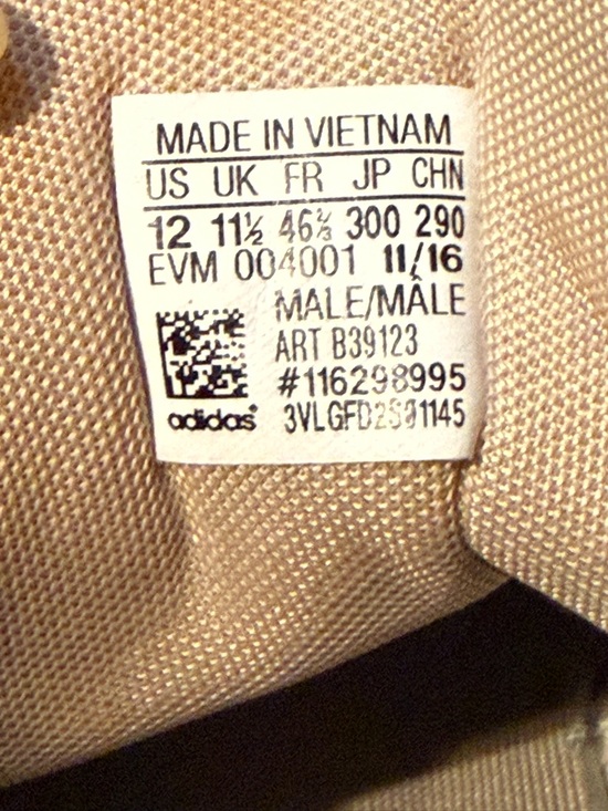 Adidas Men’s Suede Casual Sneakers in Beige with Black Stripes - Picture 4 of 5